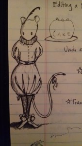 Mouse in Elizabethan clothes